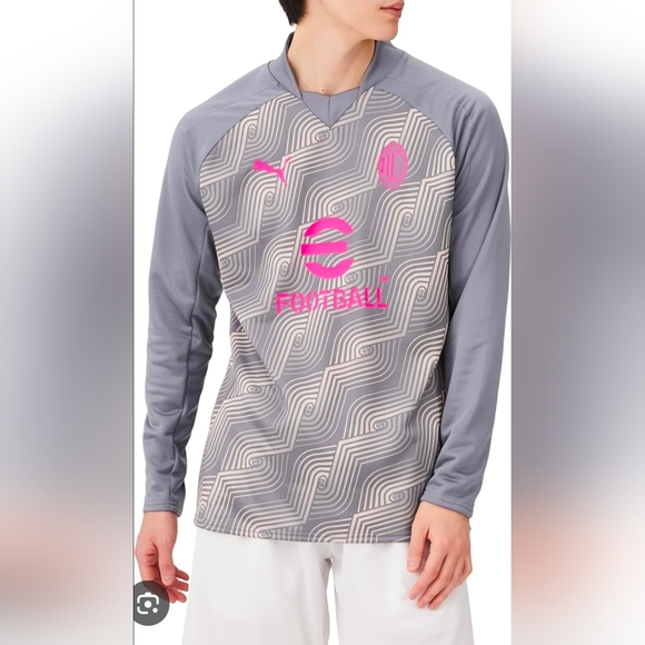 Puma 774025-02 Mens  ACM Prematch Soccer Sweat Top Gray Tile-Ravish Medium - Picture 1 of 9